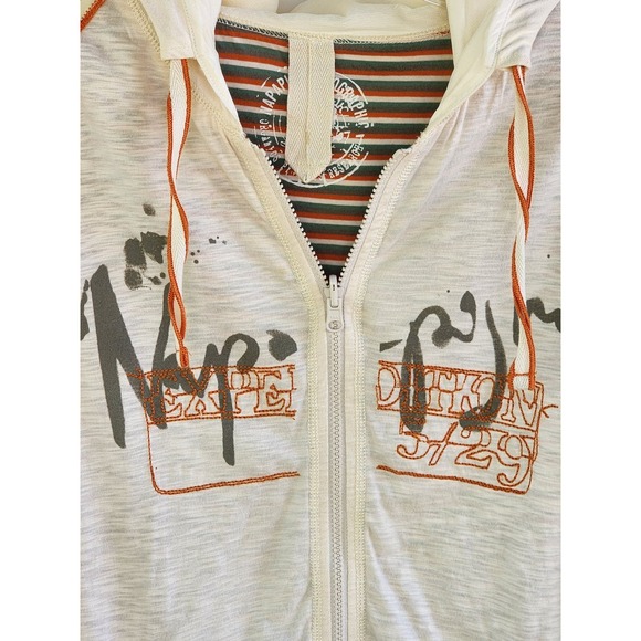 NAPAPIJRI Womens Geographics Full Zip Reversible Hoodie Jacket Sz Medium - Picture 2 of 16